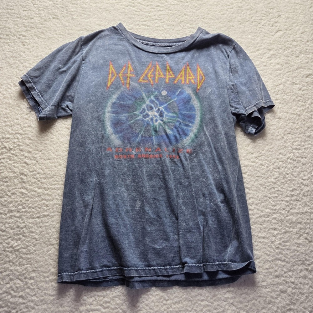 Def Leppard Shirt Mens Large Blue Adrenalize 1992 Tour Live Nation Band Tee